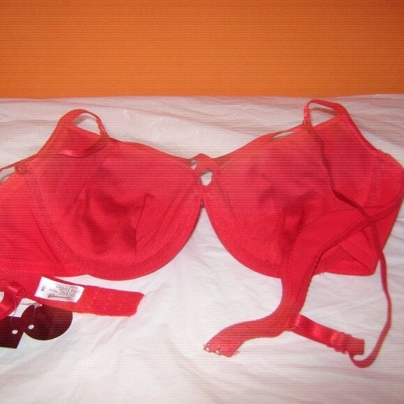 Youmita 34C Red Cage Demi Push Up Bra NWT - Picture 5 of 14